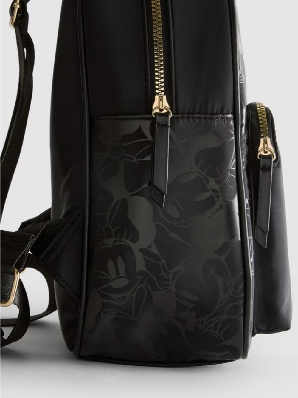 Disney Black Backpack with Gold Zipper and Minnie Tag - Picture 2 of 5